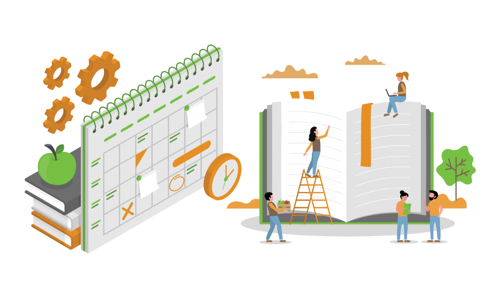 Illustration depicting AgriSmart's scheduling & tasks module.